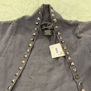 Grey coverup, short cardigan